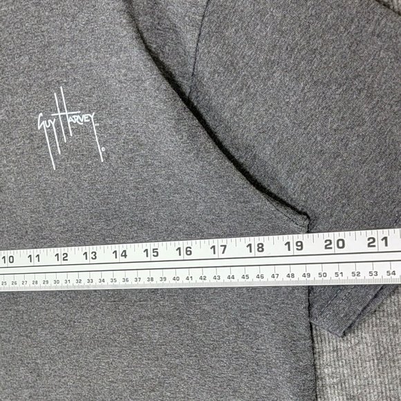 Guy Harvey T-Shirt Mens M Gray Swordfish Blue Marlin AFTCO Short Sleeve Crewneck - Picture 8 of 9